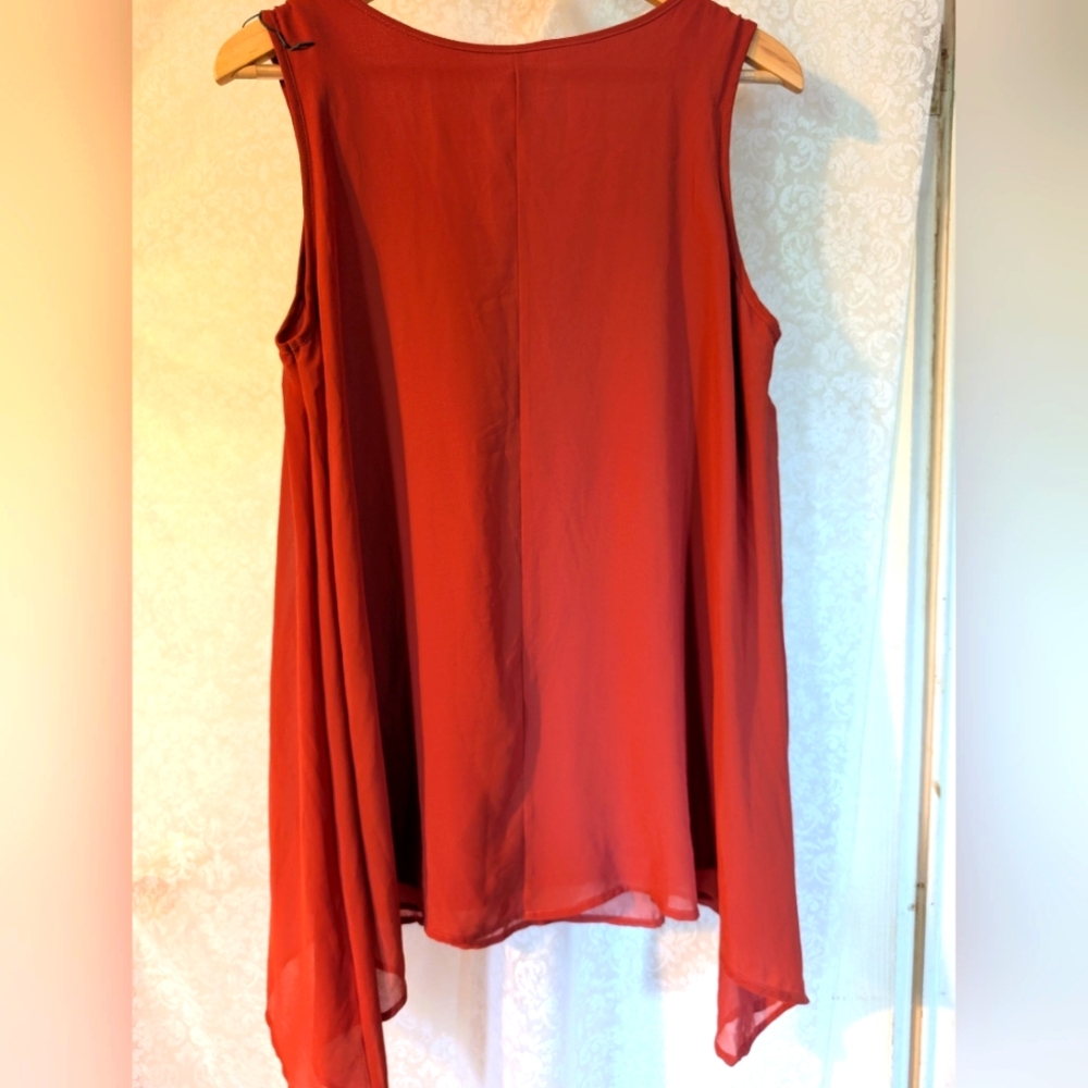 Wrangler Orange Beaded Detail Sleeveless Top Sz. Large - Picture 9 of 12